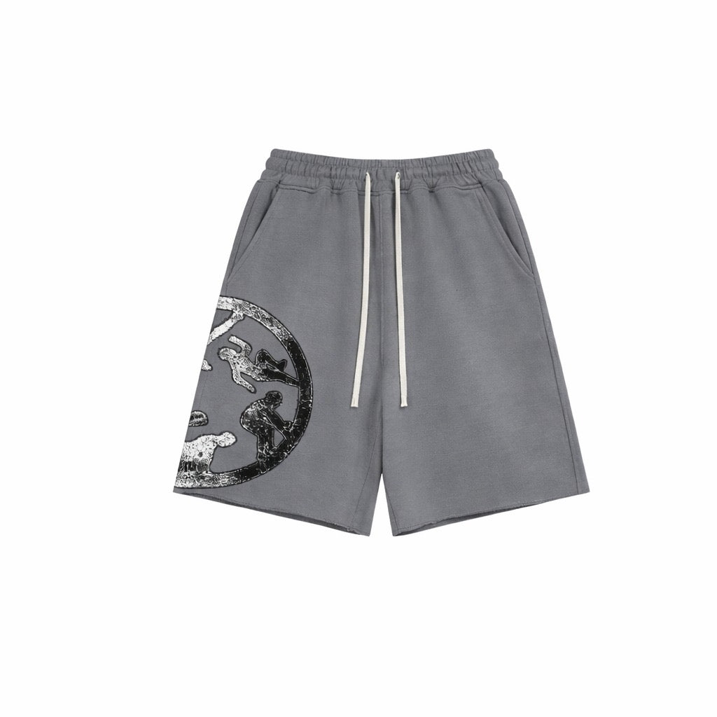 Grey Emblem Shorts